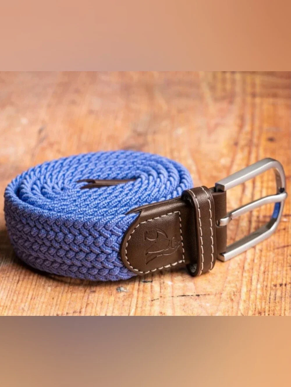Swole Panda Men's Woven Belt - Sky Blue, Medium 30